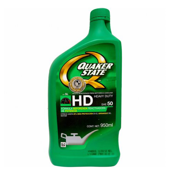 ACEITE MONOGRADO HEAVY DUTY SAE 50 946 ML QUAKER STATE (114685)