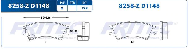 [DOATO00BAL] BALATAS FRENO DODGE ATOS DE 2000 AL 2001 4L DEL FRITEC COD. SPC-7X37-Z (127932)