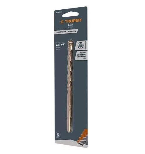 BROCA PARA CONCRETO 5/16 X 4" EN BLISTER TRUPER COD. 12756 BCT-5/16X4-B (132855)