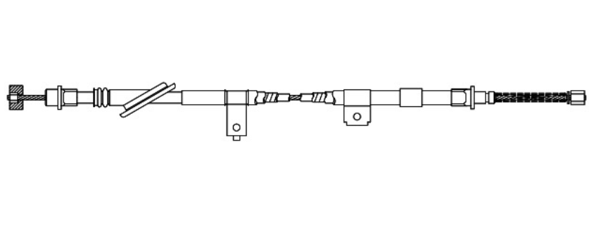 [HY600] CHICOTE O CABLE DE FRENO DE MANO CAHSA DERECHO LONGITUD 1515MM PARA DODGE ATOS DE 2000