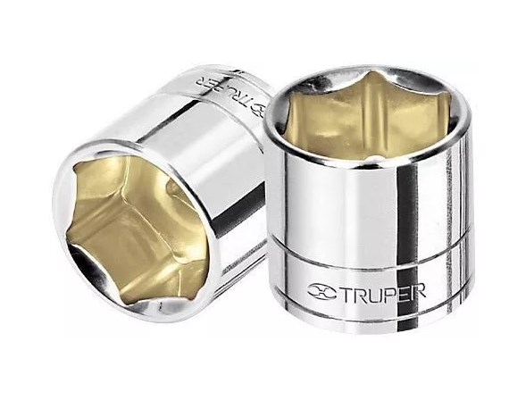 [TRDAD6PUCU3/8DE11/16] DADO 6 PUNTAS CUADRO 3/8" DE 11/16" TRUPER COD.13612 D-5222-H(129095)