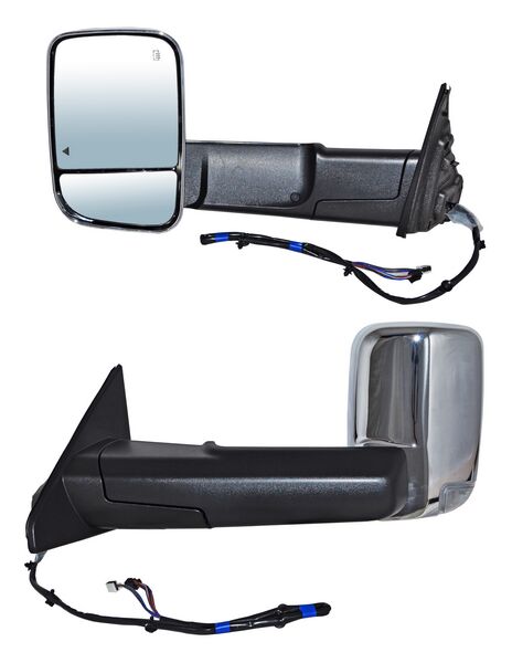 [ELDPU19EL3] ESPEJO DODGE PU 19-20 RAM LINEA NVA ELECT CROM C/DIRECC C/LUZ INF C/MEM C/DESEMP C/SENSOR PUNTO CIEGO IZQ TW