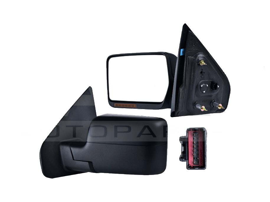[FOLOB04ESPELCCDPL] ESPEJO FORD LOBO DE 2004 AL 2008 ELECT C/DESEMP C/DIRECC (6 LEDS) LISO 7 PINES XTR/LARIAT/HARLEY/FX4/FX2/KING RANCH/XL/XLT/STX IZQ *A