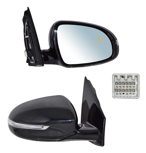 ESPEJO KIA SPORTAGE 17-22 ELECT C/DESEMP C/DIRECC AUTOABATIBLE C/SENSOR PUNTO CIEGO 10 PINES DER TW
