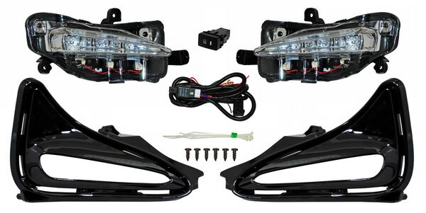 [TOCO17FAUJG] FARO AUX (NIEBLA) TOYOTA COROLLA 17-19 LE LEDS C/PARRILLA JGO