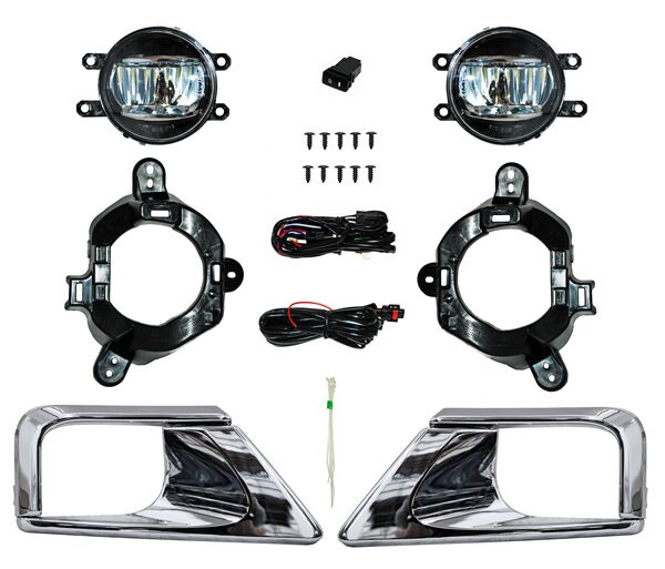 [TY908-LED-3] FARO AUX (NIEBLA) TOYOTA LAND CRUISER 16 LED C/REJILLA CROM JGO 2 PZAS TW