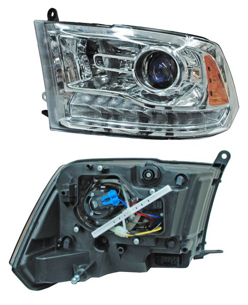 [20-9392-00-1N] FARO DODGE PICK UP 2013 AL 2015 FONDO CROM C/LUZ DE DIA IZQ TYC PU