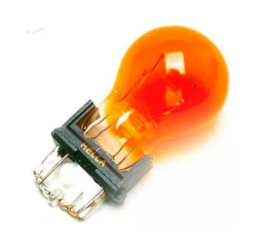 [7501748670973] FOCO 3157 12V 27/7W AMBAR PELLIZCO 2 POLOS HELLA 1 PZA (113459)