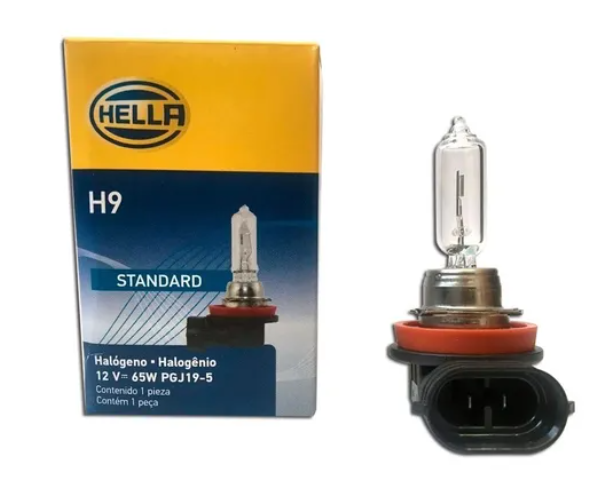 FOCO H9 12V 65W PGJ19-5 ESTANDAR HALÓGENO HELLA 1 PZA (102695)