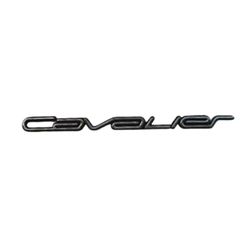 [CACHEIN95LEL] INSIGNIA ORIGINAL CAJUELA LETRAS CHEVROLET CAVALIER DE 1995 AL 1999 C/ADHERIBLE 20CM CROM C/BASE NEG 1 PZA ( C-097)