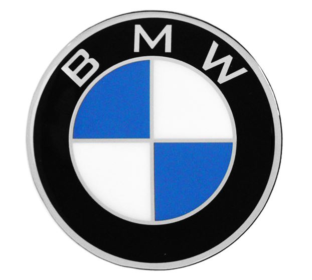INSIGNIA ORIGINAL COFRE LOGO BMW C/PATAS 82MM CROM 1 PZA ( 2267PS)
