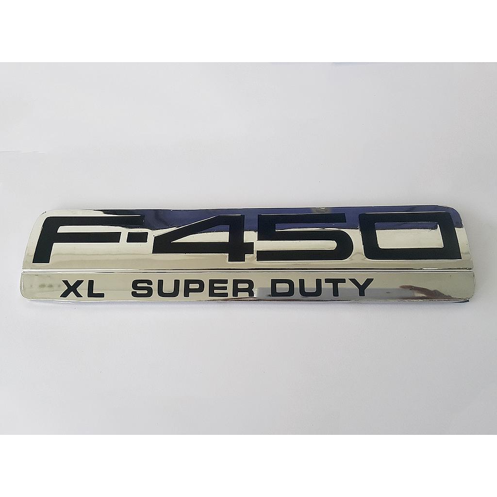 [F4XLSDFORINLEL] INSIGNIA ORIGINAL PLACA LAT FORD F450 XL SUPER DUTY DE 2001 AL 2017 CROM ( F-042)