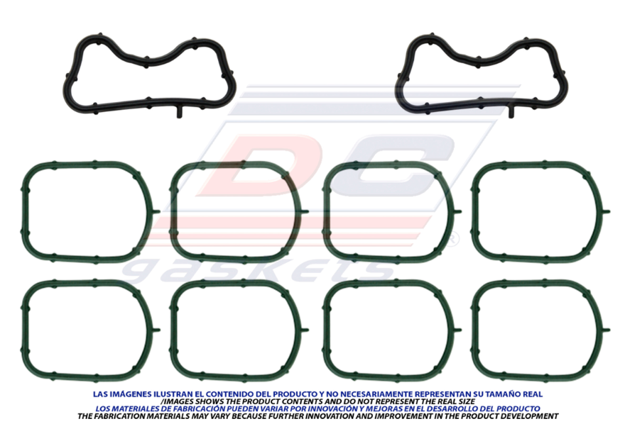[MS4273] JUNTA MULTIPLE DE ADMISION DODGE RAM 1500 / 2500 / 3500 / 300 / ASPEN / DURANGO / CHALLENGER / CHARGER / GRAND CHEROKEE DE 2010 AL 2015 V8 5.7 HEMI 8 PZAS DC COD. MS4273(115786)