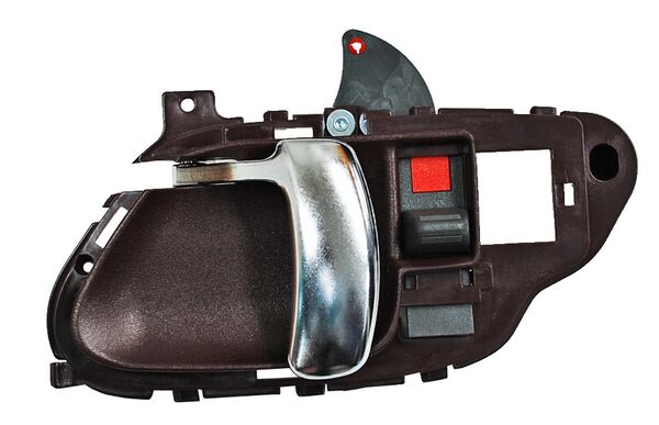 [MICPU95RCL] MANIJA INT CHEVROLET PU/ SUBURBAN/ BLAZER/ YUKON/ TAHOE/ ESCALADE 95-98 PLAST ROJA/CROM IZQ TW