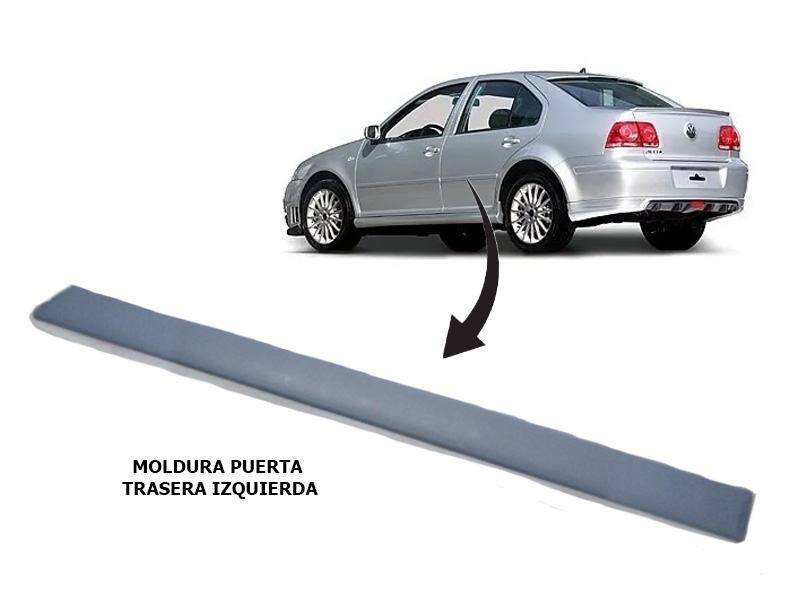 MOLDURA PUERTA VOLKSWAGEN JETTA CLASICO DE 2008 AL 2014 TRAS IZQ (119568) AE TW