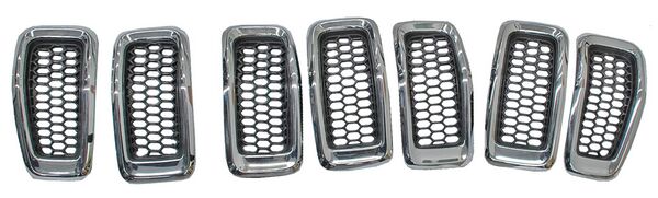 [PJCH14C] PARRILLA JEEP CHEROKEE 2014 AL 2015 C/MOLD CROM 7 PZAS JGO
