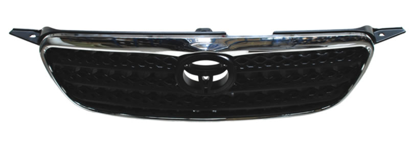[TOCOR05PARCR] PARRILLA TOYOTA COROLLA 05-08 NEG C/MOLD CROM (6618)