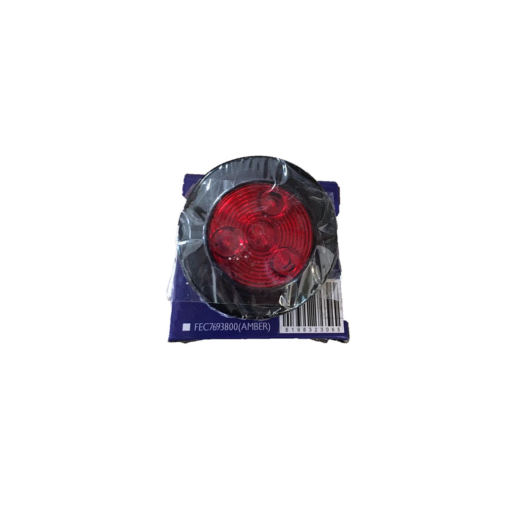 [RAPLATRLALE2RO] PLAFON 3 LEDS ROJO REDONDO C/LUZ FIJA C/BISEL NEG 12V 1 PZA COD. FEC7694400 (131345)