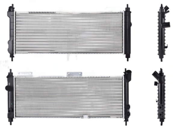 [230-0614-02] RADIADOR CHEVROLET CHEVY 1994 AL 2012 STD L4 1.6L S/AIRE 11 1/4X 20 6/7 ALUM MEC *R