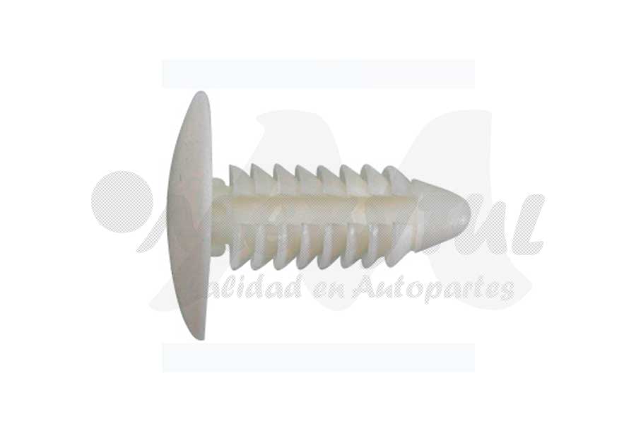[20493-01] RETENEDOR VARIOS USOS MEDIANO GENERAL MOTORS / FORD / CHRYSLER / UNIVERSAL H: 6.4 M (1/4?) – L: 20.8 M – C: 17.6 M 
5 PZAS COD.20493