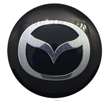 [MATARINFNJ] TAPON RIN CENTRO MAZDA 56MM NEG/CROM 1 PZA
