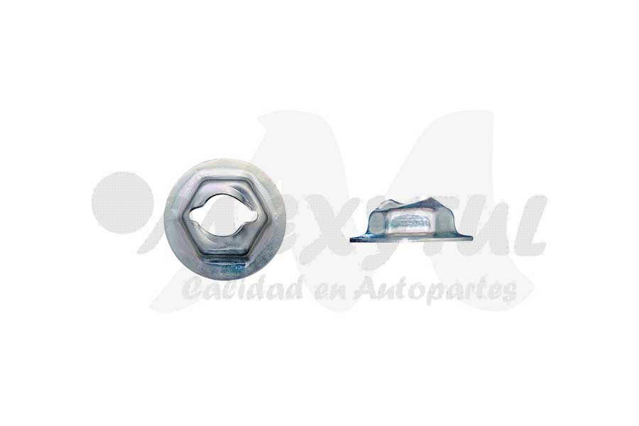 [20007-03] TUERCA RAPIDA MEDIANA 1/4" / HEX 7/16" / Dia. 11/16" Terminado en Zinc AMER PAC 25 PZAS