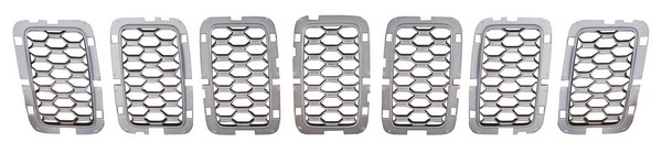 [PJGC17PI] REJILLA (PARRILLA) JEEP GRAND JEEP CHEROKEE 17-18 PLATA INSERTO TW