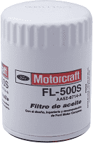 FILTRO ACEITE FORD MUSTANG 5.0L V8 / FORD F150 DE 2014 AL 2018 MOTORCRAFT COD. FL-500S