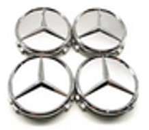 TAPON RIN CENTRO MERCEDES BENZ  75MM CROM/PLATA LISO JGO 1 PZA N2
