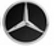 TAPON RIN CENTRO MERCEDES BENZ  75MM NEG/CROM LISO JGO 1 PZA N2