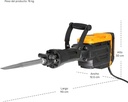 GUTSTARK DEMOLEDOR ROMPEDOR CONCRETO ELECTRICO INDUSTRIAL POTENCIA DE 1700 W 2100 BPM MOTOR CON ESCOBILLAS MARTILLO DEMOLEDOR PERFORADOR PARA CONCRETO CONSTRUCCION TRABAJOS PESADOS