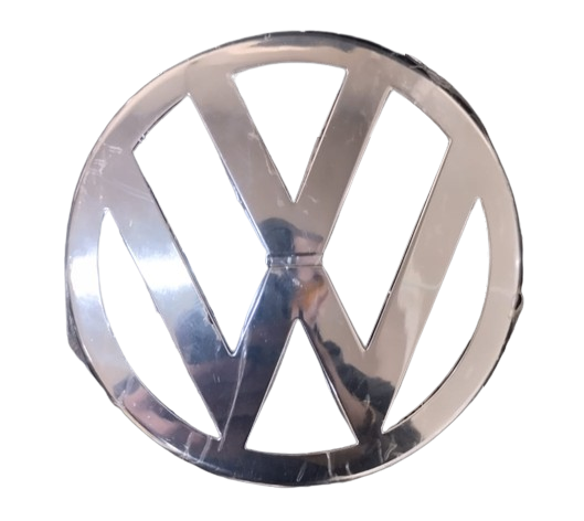 [1J5853601A] INSIGNIA PARRILLA VW BORA, POLO 12.5 CM X 12.5 CM CROM ORIGINAL