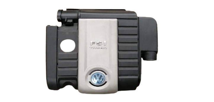 TAPA CUBIERTA MOTOR VOLKSWAGEN GOLF MK5/JETTA/PASSAT 2007 AL 2011 C/CAJA FILTRO AIRE FSI TURBO 1.8L 2.5L 4/5 PTAS.USADO ORIGINAL D-1