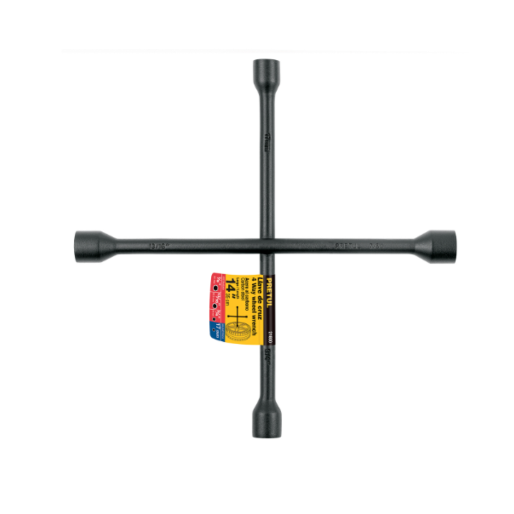 [21800] LLAVE DE CRUZ P/AUTO 14", PRETUL