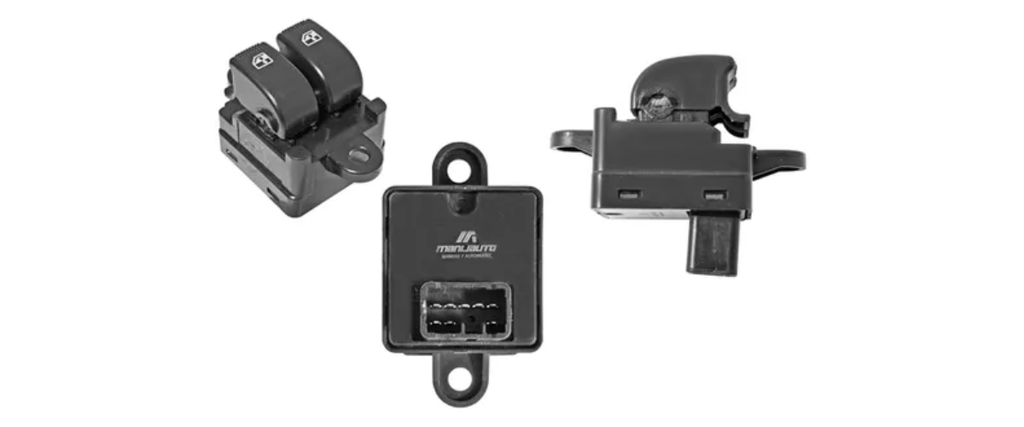 [CEDO-AT00] CONTROL ELEVADOR DODGE ATOS 2000 AL 2012 8 PIN 2 TECLAS NEGRO 12VCC *R