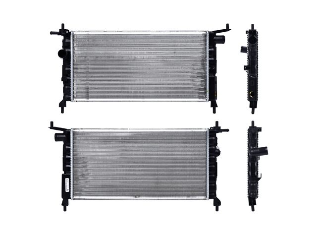 RADIADOR CHEVROLET CHEVY 1994 AL 2012 L4 1.4/1.6 LTS CORTO S/AA STD 20 4/5X10 1/16X26MM ALUM MEC VALEO