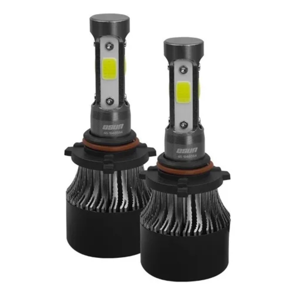 BULBO (FOCO) LED 9005 4 CARAS 35W/55W 8000 LUMENES 9-32 V 2 PZAS OSUN C/VENTILADOR C/EMP MOJ
