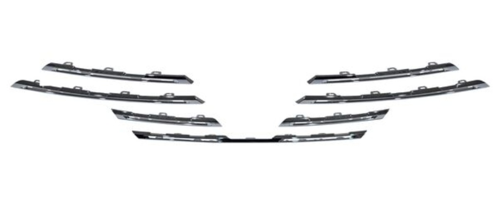 MOLDURA PARRILLA RENAULT KOLEOS 2017 AL 2020 CROM 7 PZAS JGO