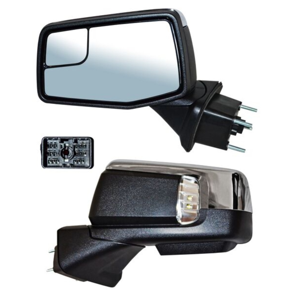 ESPEJO CHEVROLET PU/ SIERRA 2019 AL 2023 ELECT CROM C/DESEMP C/PUNTO CIEGO C/DIRECC C/LUZ INF C/MEM AUTOABATIBLE 13 PINES IZQ