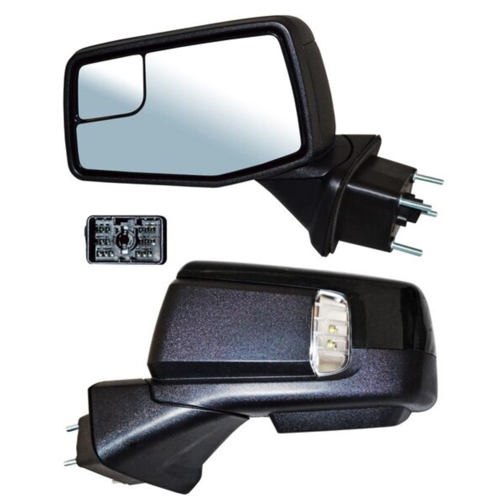 [ESCH-PU19-ELLI13I2] ESPEJO CHEV PU GMC SIERRA 19-23 ELECT P/PINT C/DESEMP C/PUNTO CIEGO C/DIRECC C/LUZ INF C/MEM AUTOABATIBLE 13 PINES IZQ