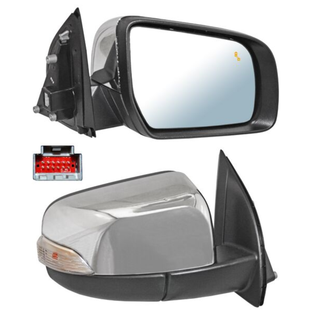 ESPEJO FORD RANGER 2017 AL 2021 ELECT CROM C/SENSOR PUNTO CIEGO C/LUZ INF AUTOABATIBLE C/DESEMP DER