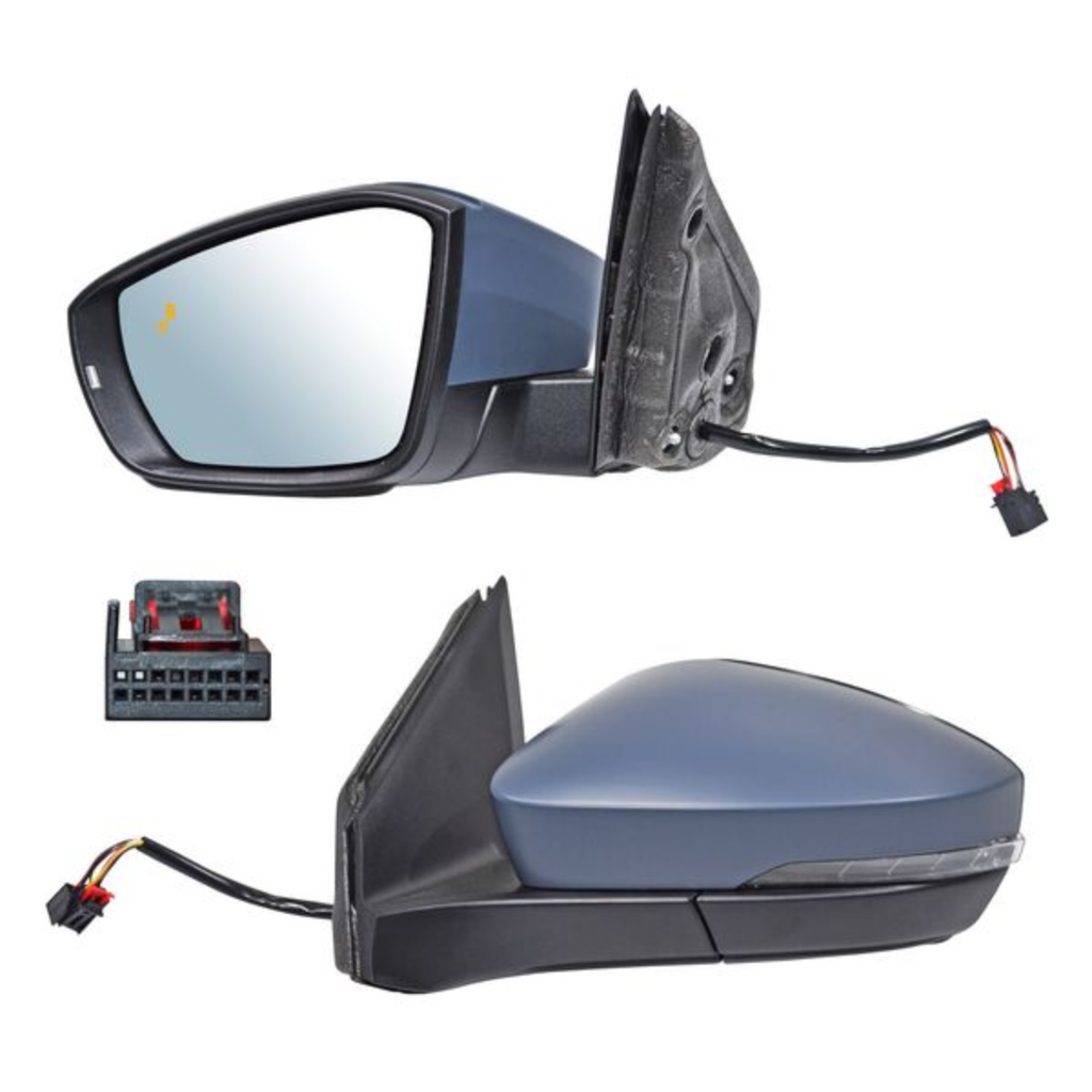 ESPEJO VOLKSWAGEN TCROSS 2020 AL 2021 ELECT P/PINT C/DIRECC C/SENSOR PUNTO CIEGO C/DESEMP 8 PINES IZQ