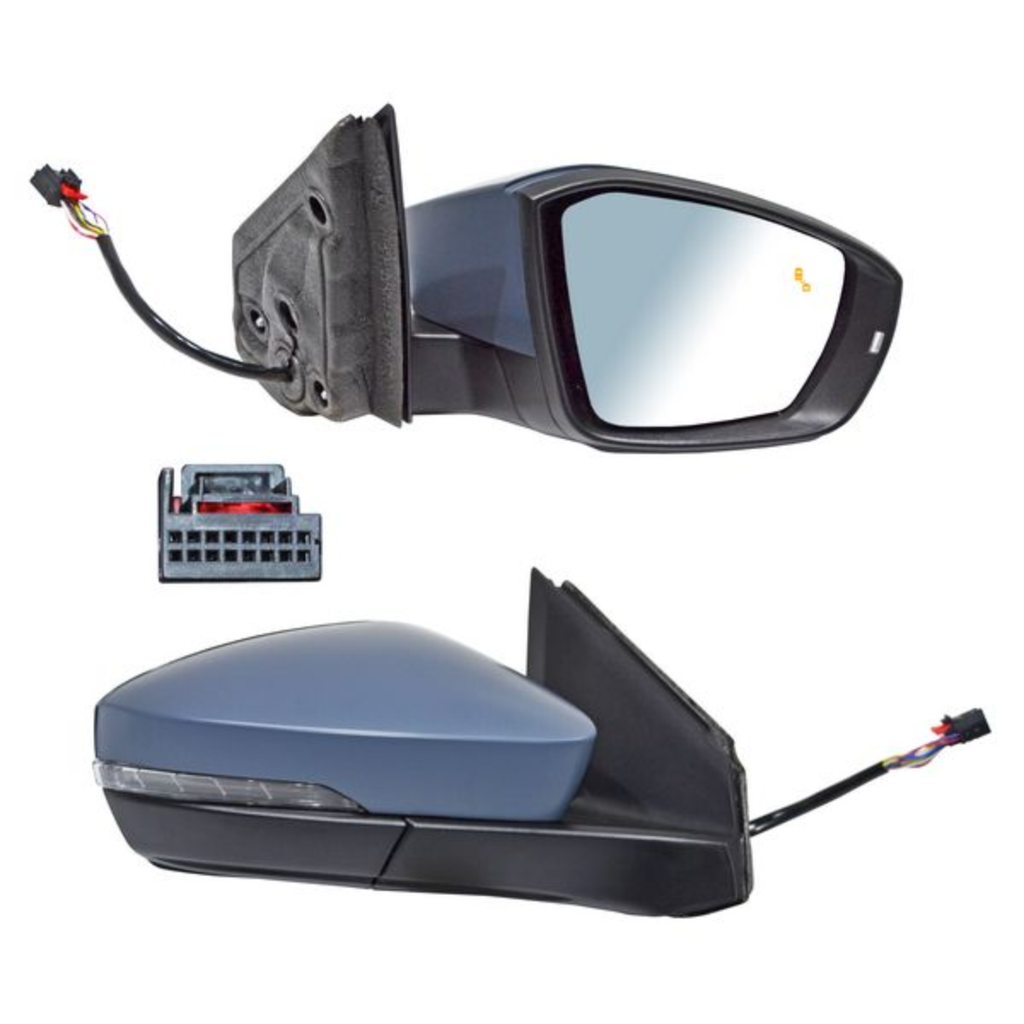 ESPEJO VOLKSWAGEN TCROSS 2020 AL 2021 ELECT P/PINT C/DIRECC C/SENSOR PUNTO CIEGO C/DESEMP AUTOABATIBLE 14 PINES DER