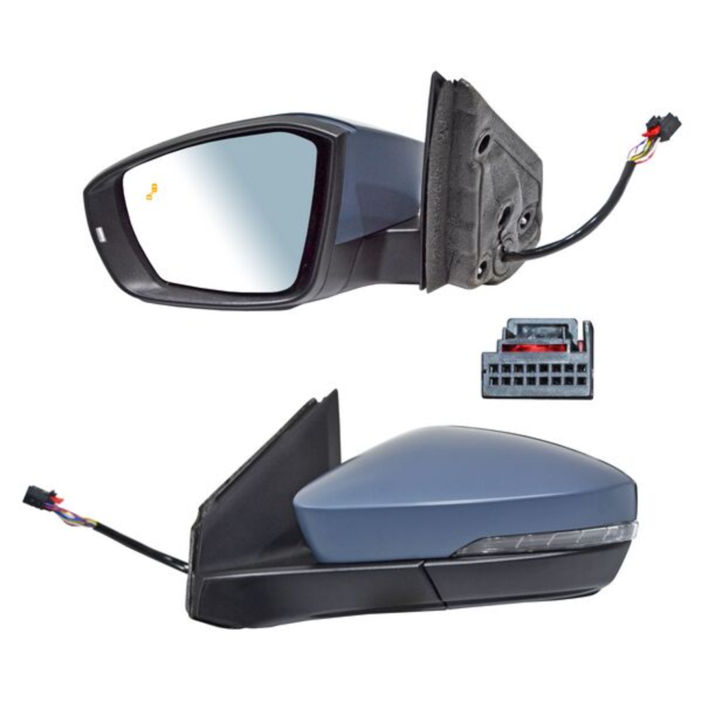 ESPEJO VOLKSWAGEN TCROSS 2020 AL 2021 ELECT P/PINT C/DIRECC C/SENSOR PUNTO CIEGO C/DESEMP AUTOABATIBLE C/MEM 14 PINES DER