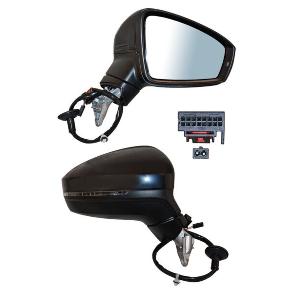 ESPEJO VOLKSWAGEN TIGUAN 2020 AL 2022 ELECT P/PINT CON DIRECC C/DESEMP C/SENSOR PUNTO CIEGO 8 PINES DER