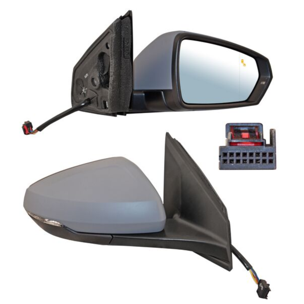 ESPEJO VOLKSWAGEN VIRTUS 2020 AL 2022 ELECT P/PINT C/DIRECC C/DESEMP C/MEM C/SENS PUNTO CIEGO AUTOABATIBLE 10 PINES DER