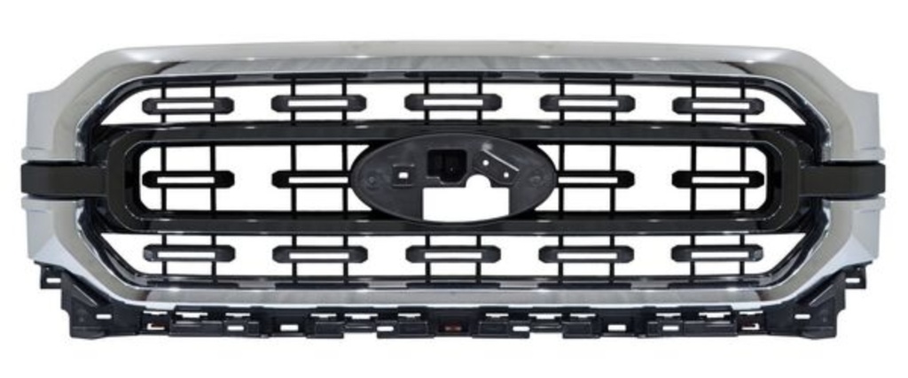 [PAFO-PU21-CMNE] PARRILLA FORD PU 2021 AL 2023 C/MOLD CROM CENT NEG