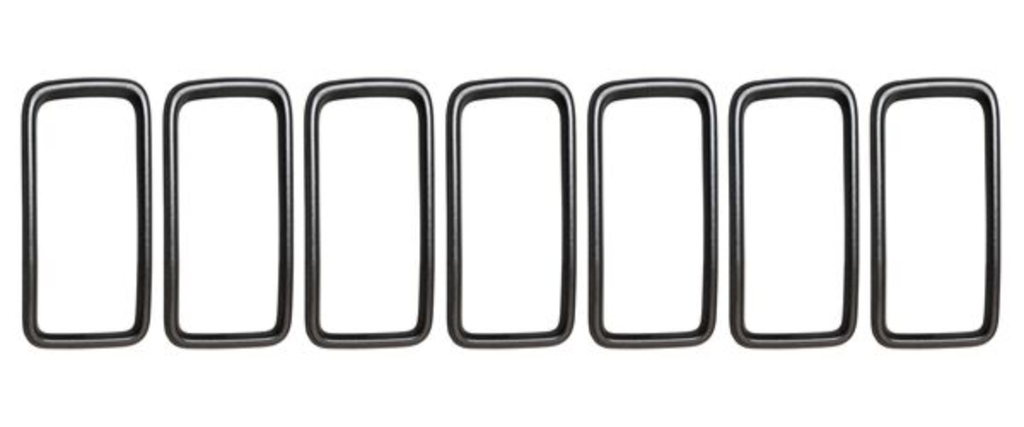 PARRILLA JEEP RENEGADE 2019 AL 2022 PLATA BISELES 7 PZAS JGO