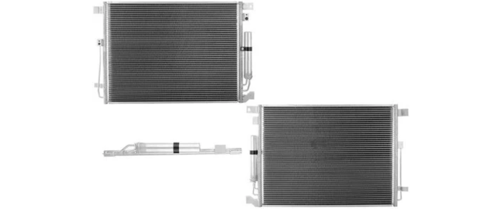 CONDENSADOR NISSAN NP300/ FRONTIER 2016 AL 2020 LTS C/SECADOR 3/8X15 2/7X16MM ALUM SOLD