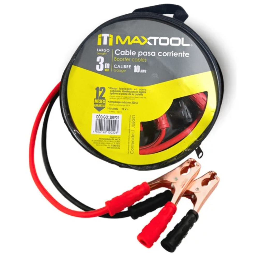 CABLES PASACORRIENTE 3M CALIBRE 10 AWG ITI MAXTOOL COD. 304901